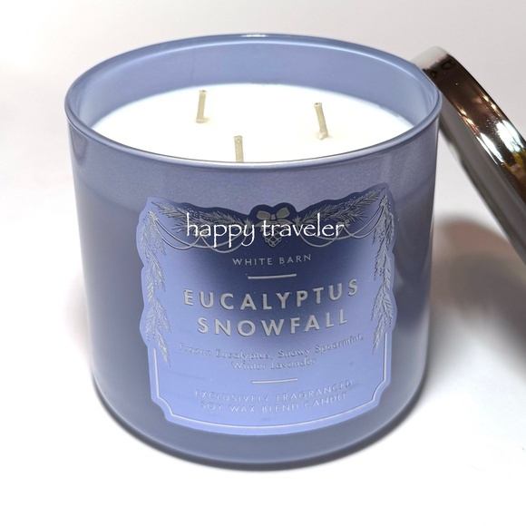 EUCALYPTUS SNOWFALL 3 Wick Candle - Picture 3 of 4